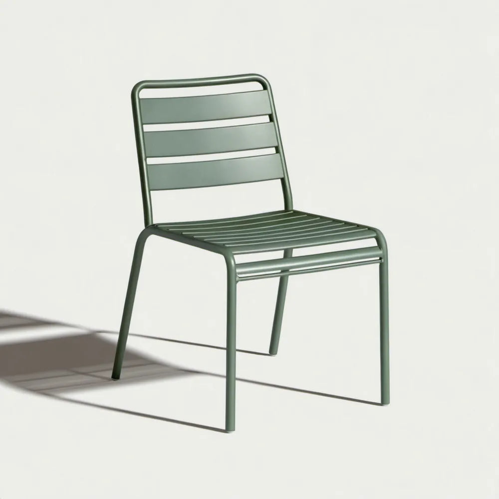Zielone krzesło stalowe 45 × 52 × 82 cm